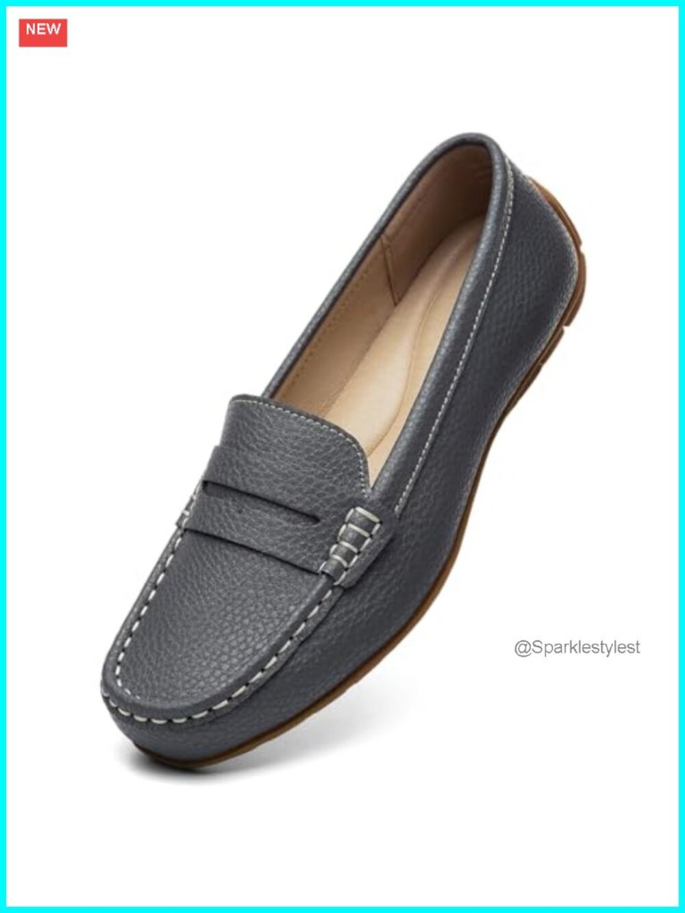 Women's Leather Penny Loafers Slip-On Comfort Dress Shoes